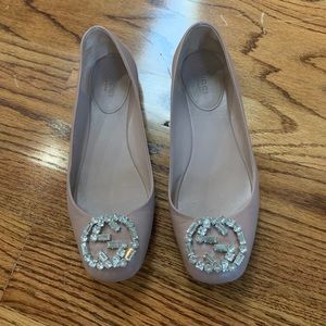 Crystal GG Gucci ballet flats